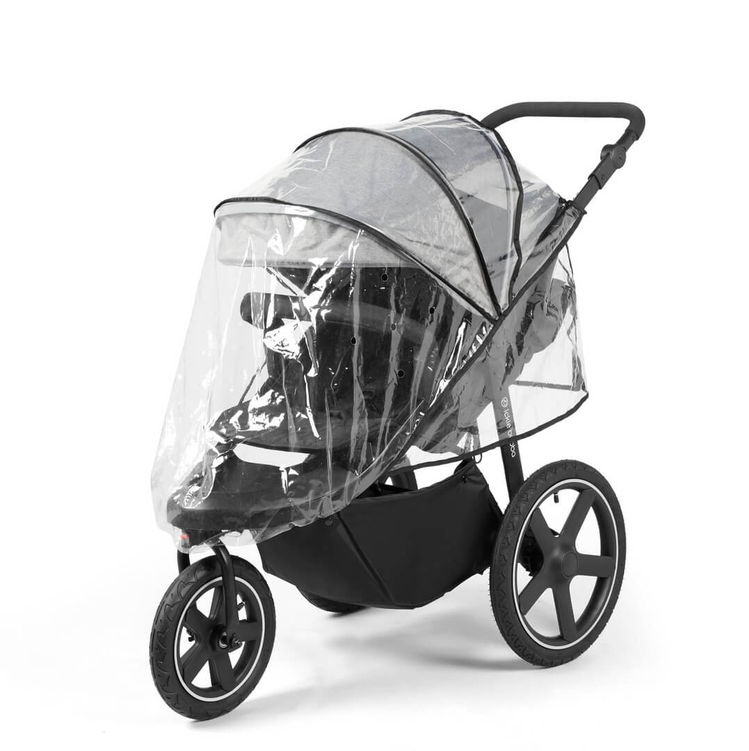 Ickle Bubba Venus Max Jogger Stroller in Space Grey colour with rain cover