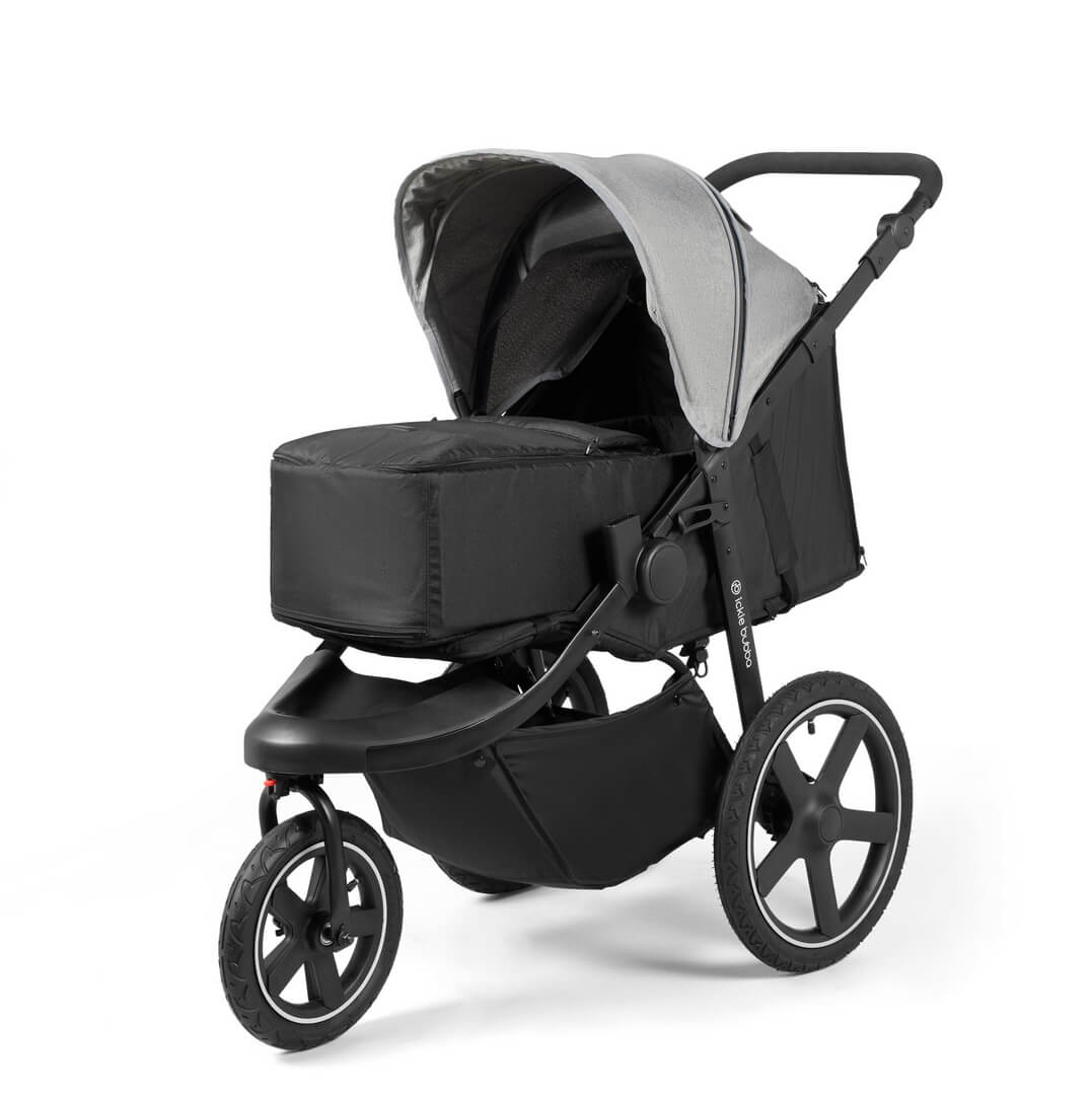 Ickle Bubba Venus Prime Jogger Stroller in Space Grey colour with newborn cocoon