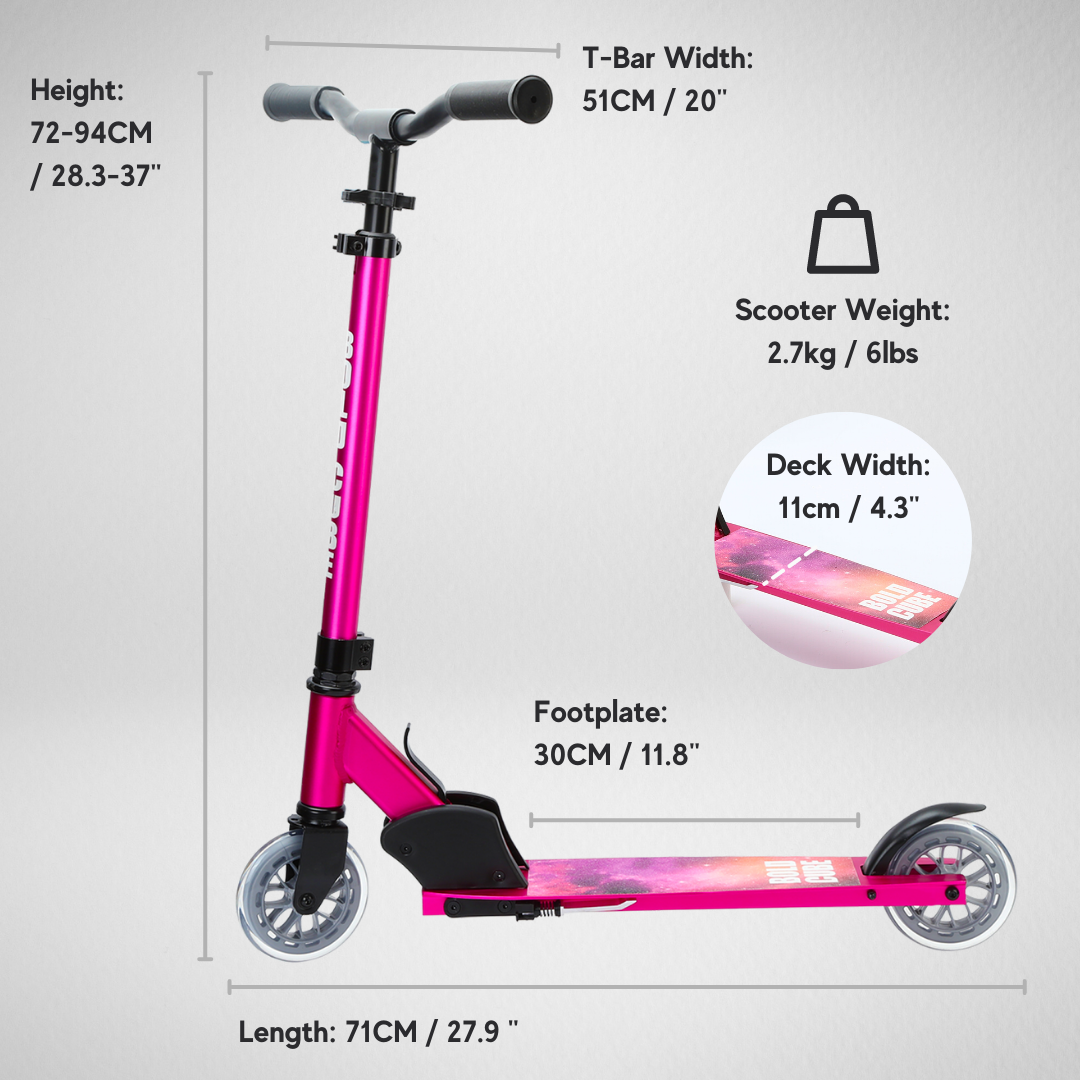 Deluxe 2 Wheel Scooter - Fuchsia