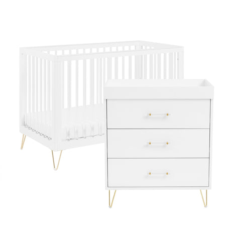 Babymore Kimi Acrylic 2-Piece Nursery Room Set against white background