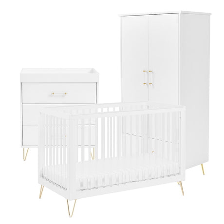 Babymore Kimi Acrylic 3-Piece Nursery Room Set against white background