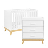 Babymore Mona Mini 2-Piece Nursery Room Set against white background