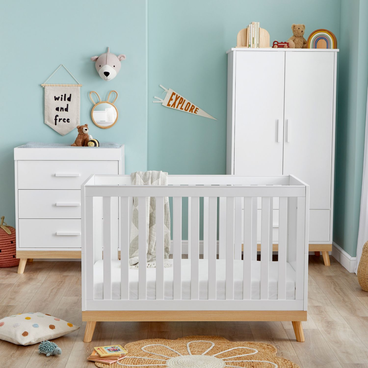 Babymore Mona Mini 3-Piece Nursery Room Set