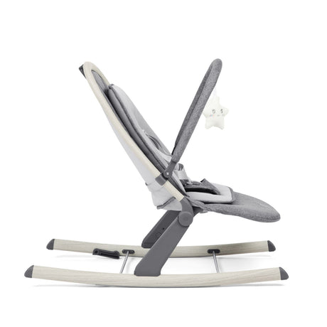 Side view of Ickle Bubba Stella Rocker set in highest recline position