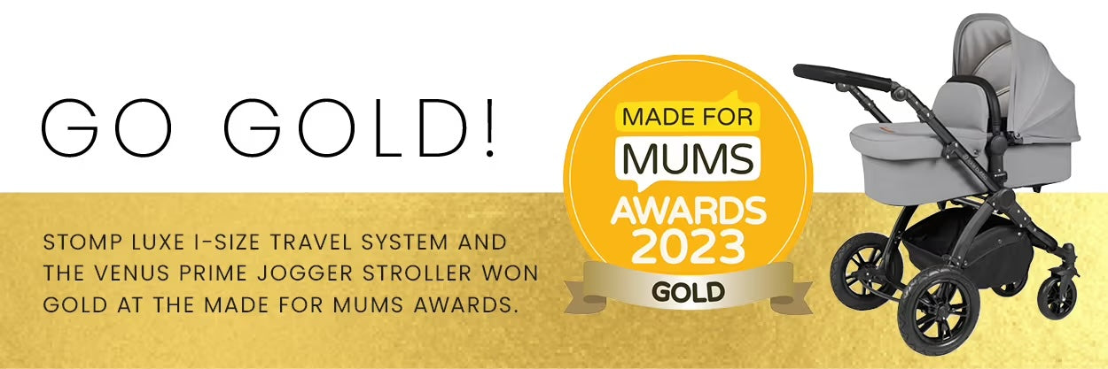 Ickle Bubba Stomp Luxe i-Size Travel System won Gold award in the Made For Mums Awards 2023