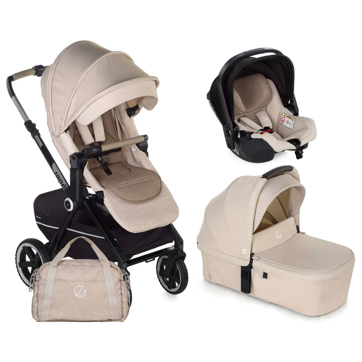 Jané Crosslight-3 + Sweet Carrycot + Koos iSize 3-in-1 Travel System