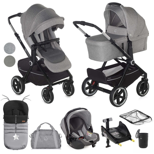 Jané Crosslight-3 + Koos iSize 3-in-1 Travel System (10 piece bundle)