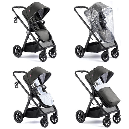 Babymore MeMore V2 Travel System + Coco iSize Car Seat + ISOFIX Base