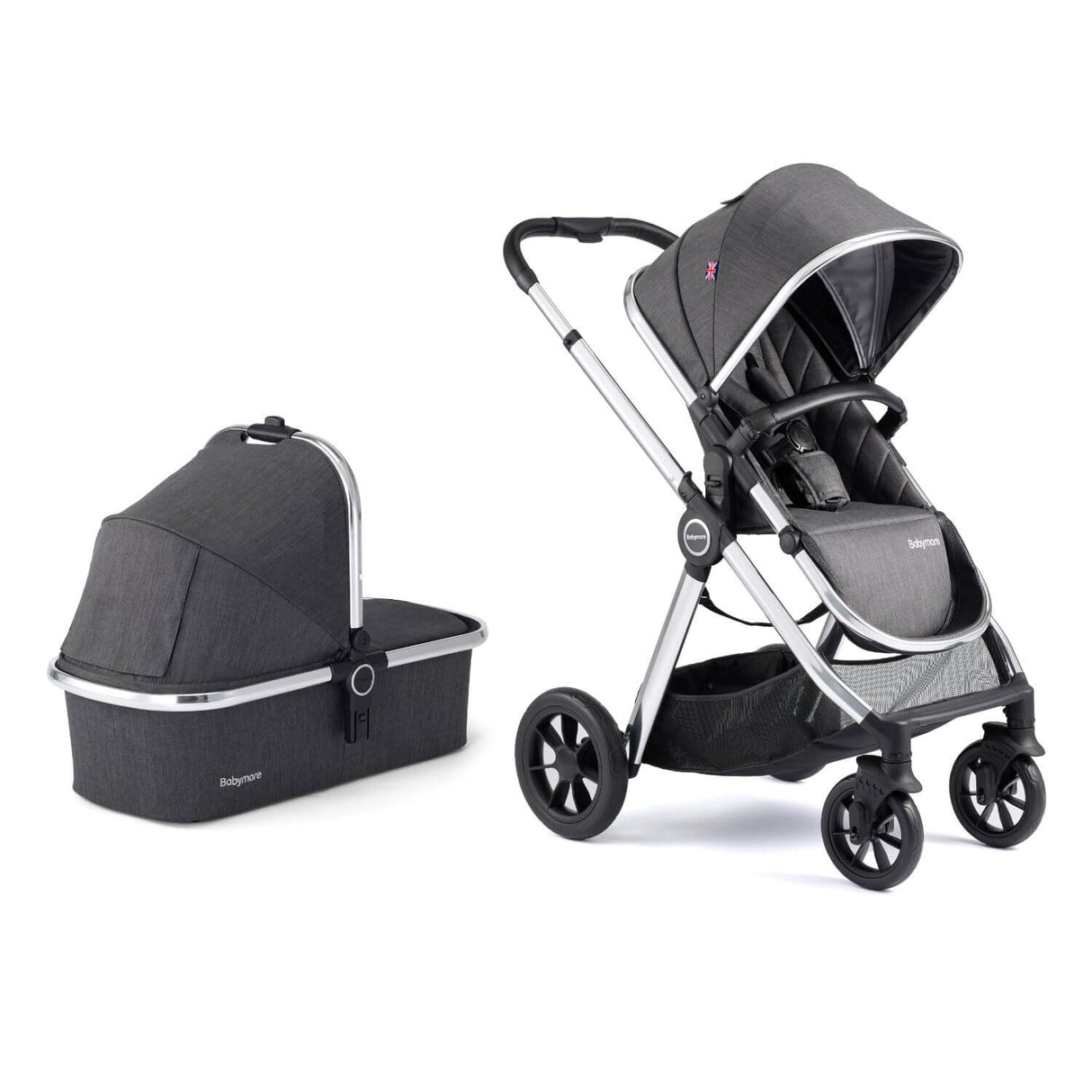 Babymore MeMore V2 Travel System + Coco iSize Car Seat + ISOFIX Base