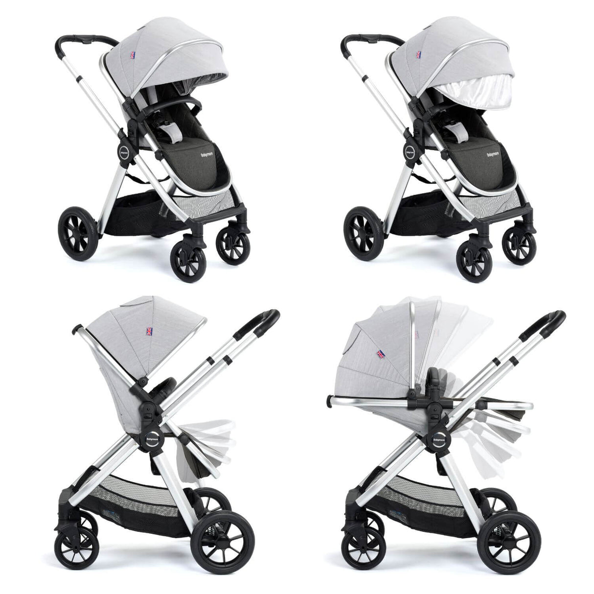 Babymore MeMore V2 Travel System + Coco iSize Car Seat + ISOFIX Base