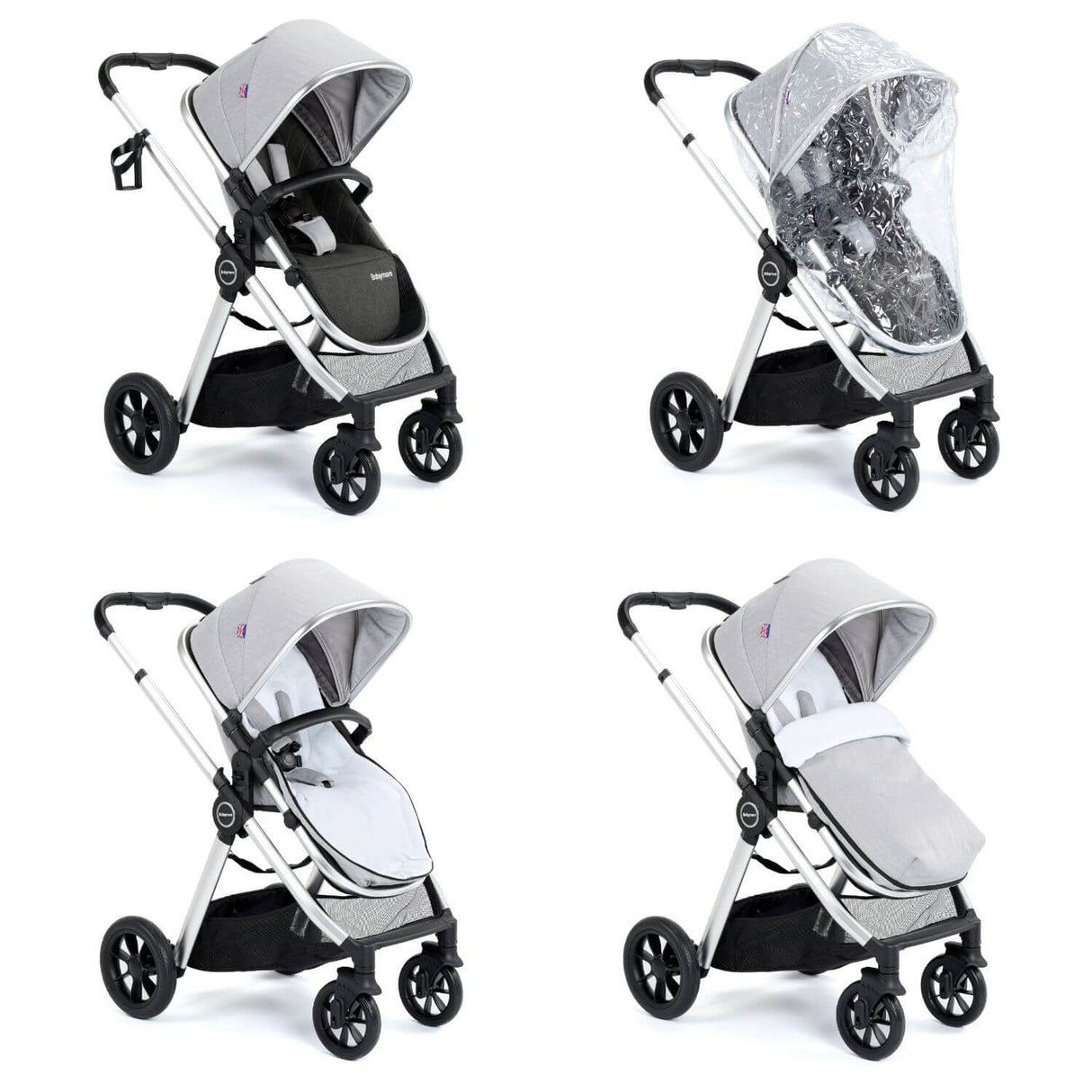 Babymore MeMore V2 Travel System + Coco iSize Car Seat + ISOFIX Base