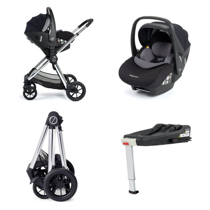 Babymore MeMore V2 Travel System + Pecan iSize Car Seat + ISOFIX Base