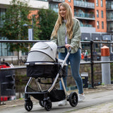 Babymore Mimi Travel System + Pecan Car Seat + ISOFIX Base