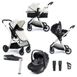 Babymore Mimi Travel System + Pecan Car Seat + ISOFIX Base