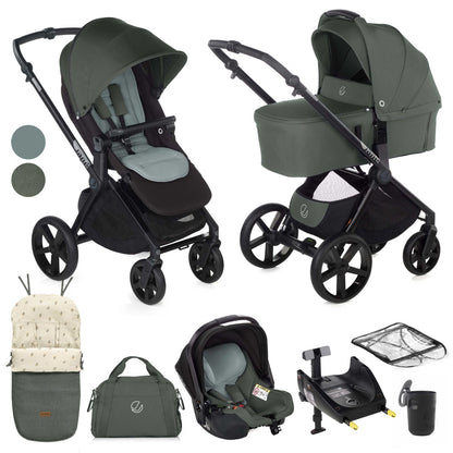 Jané Muum-4 + Sweet Carrycot + Koos iSize 3-in-1 Travel System (10 piece bundle)