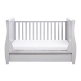 Babymore Solid Pine Stella Sleigh Cot Bed For 0-5yrs