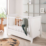 Babymore Solid Pine Stella Sleigh Cot Bed For 0-5yrs