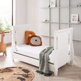 Babymore Solid Pine Stella Sleigh Cot Bed For 0-5yrs