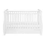 Babymore Solid Pine Stella Sleigh Cot Bed For 0-5yrs