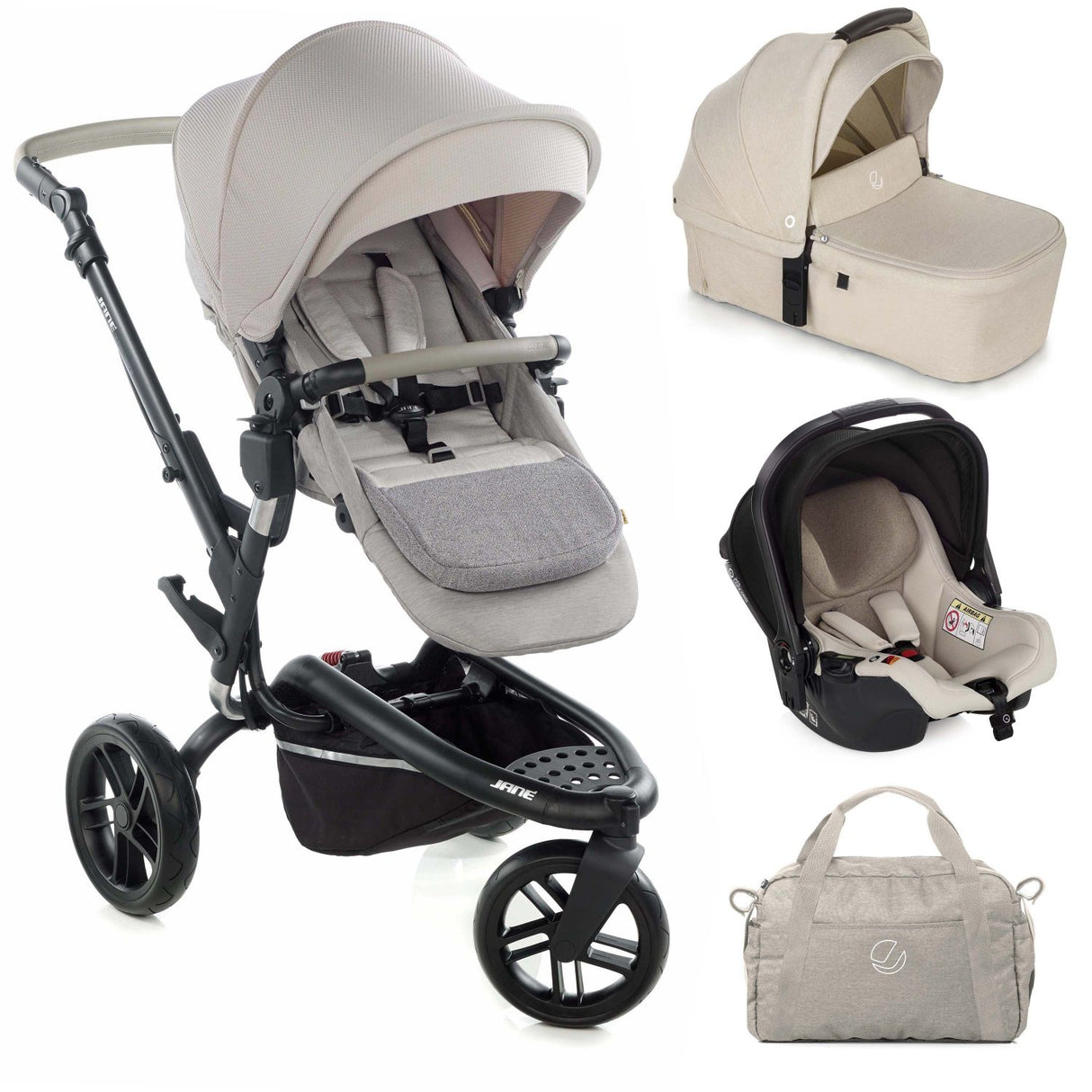 Jané Trider + Sweet Carrycot + Koos iSize 3-in-1 Travel System