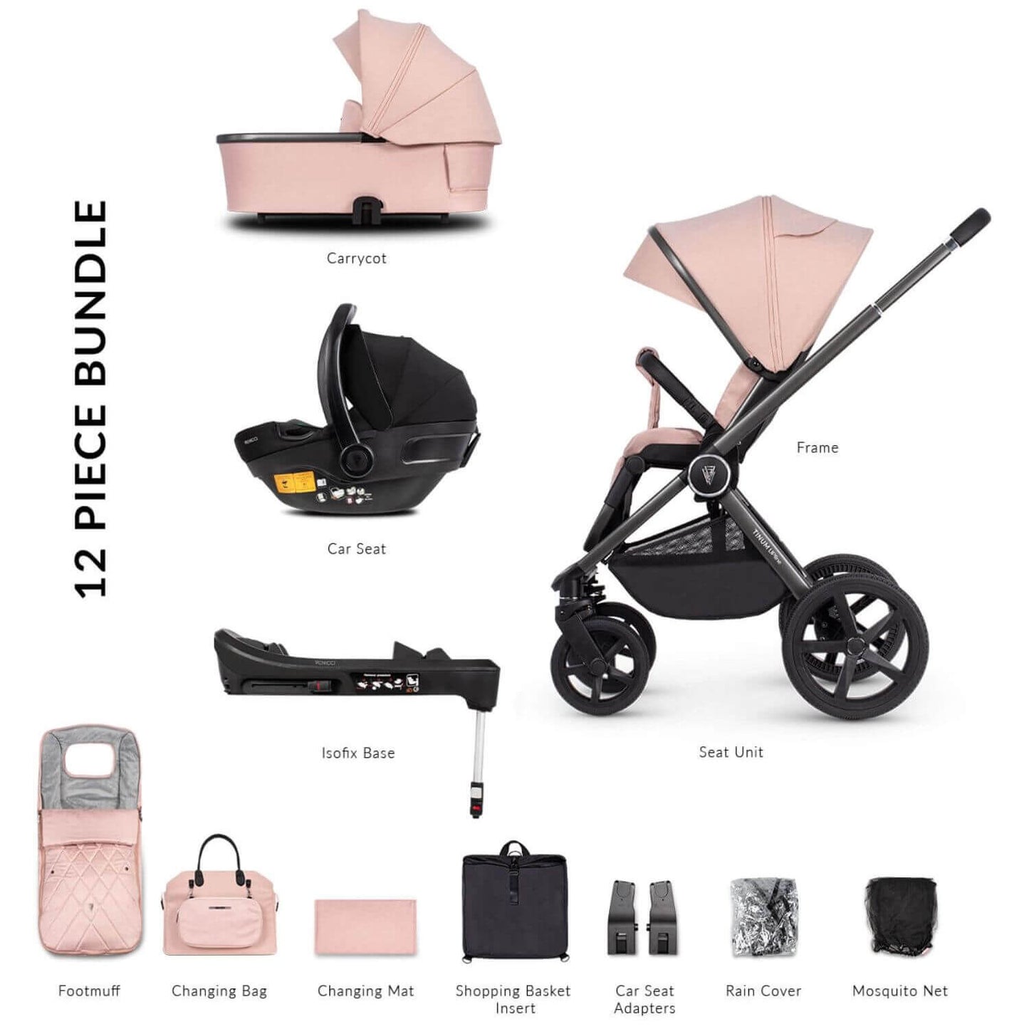 Venicci Upline 3-in-1 Travel System + ISOFIX Base