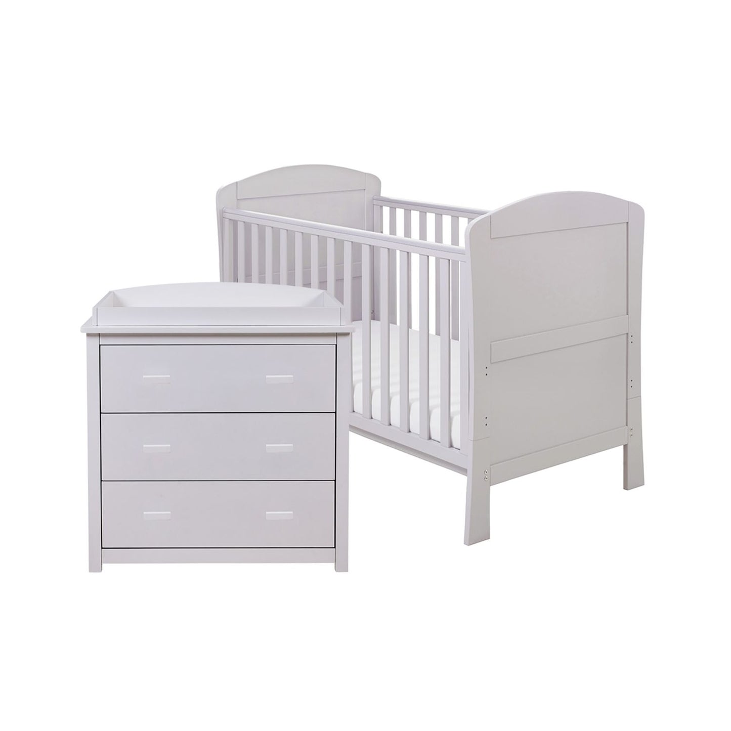 Babymore Aston 2-Piece Nursery Room Set (Cot Bed + Changer)