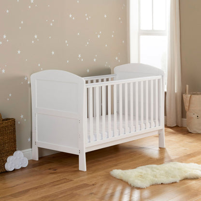 Babymore Solid Wood Aston 2-in-1 Drop Side Cot Bed (0-5yrs)