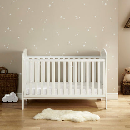 Babymore Solid Wood Aston 2-in-1 Drop Side Cot Bed (0-5yrs)