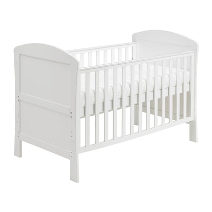 Babymore Solid Wood Aston 2-in-1 Drop Side Cot Bed (0-5yrs)
