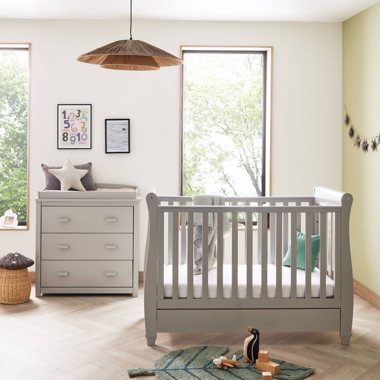 Babymore Eva 2-Piece Sleigh Nursery Room Set