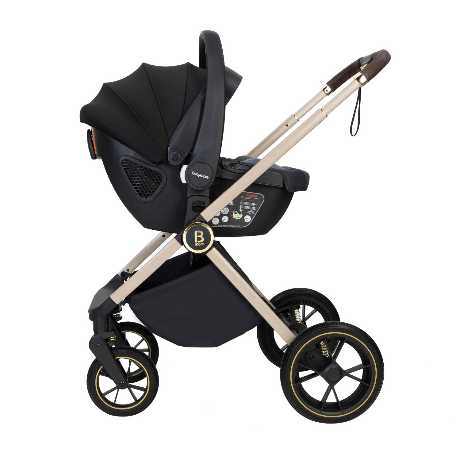 Babymore Kai frame with Coco i-Size infant car seat attached