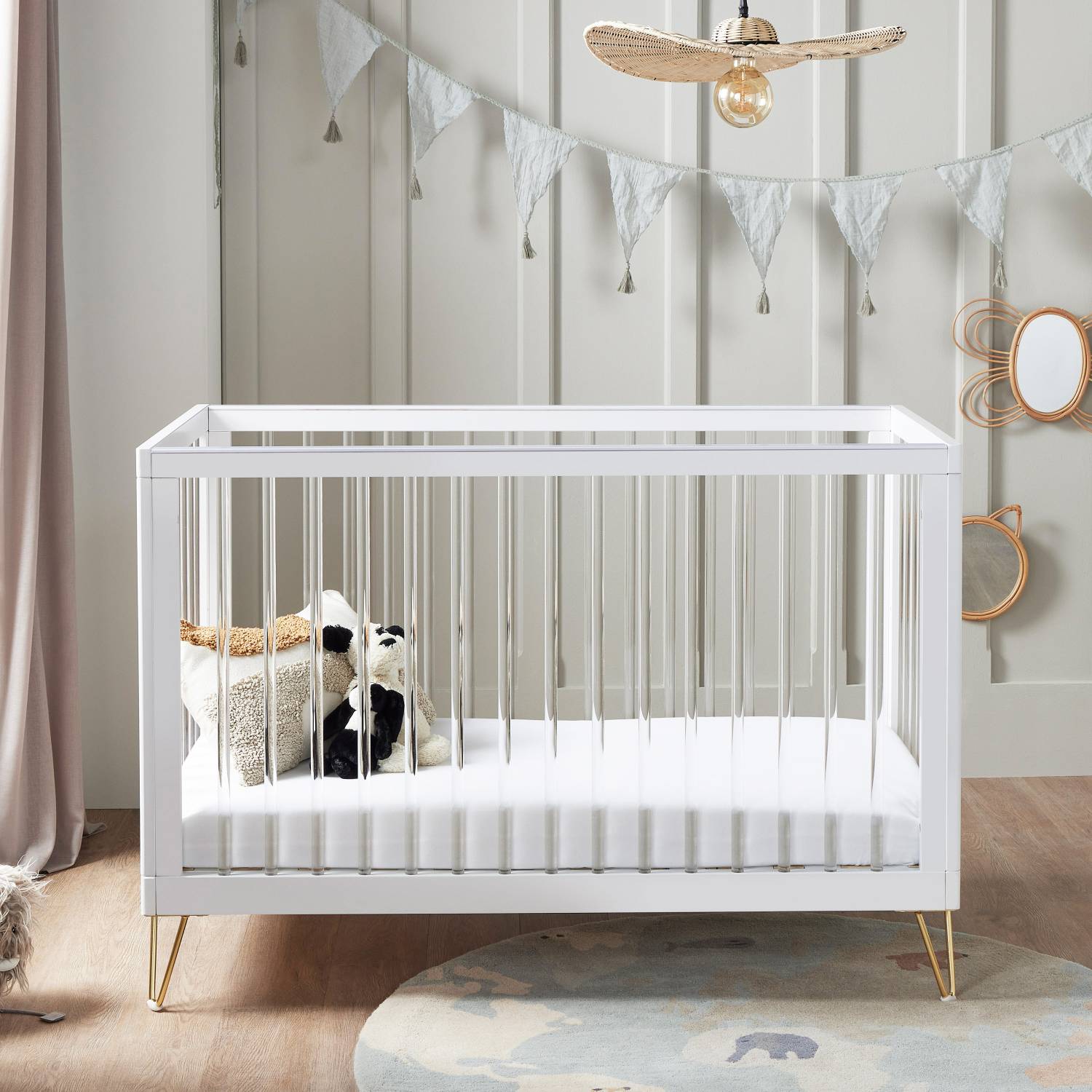 Acrylic Baby Cot Bed