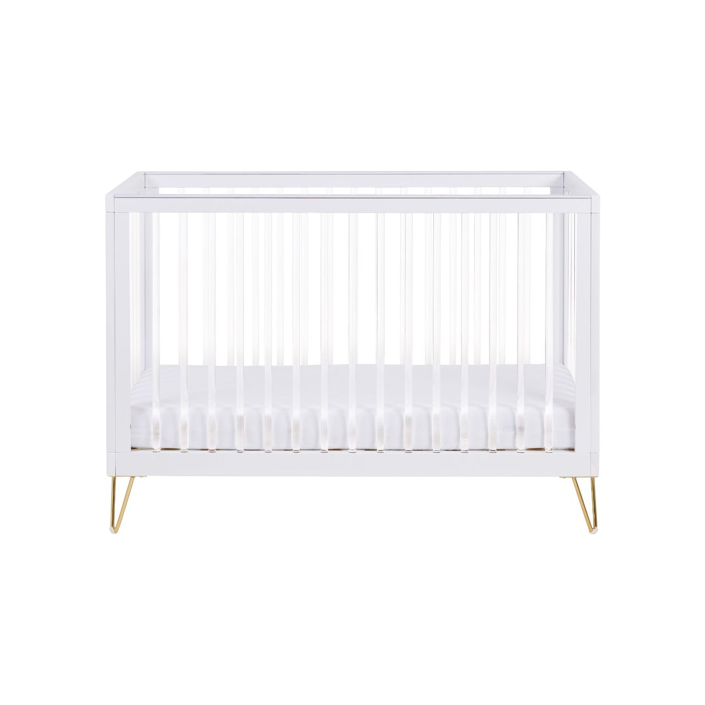 Babymore 2-in-1 Kimi Acrylic Cot Bed (0-4yrs) - Scandi-inspired - Adjustable Height