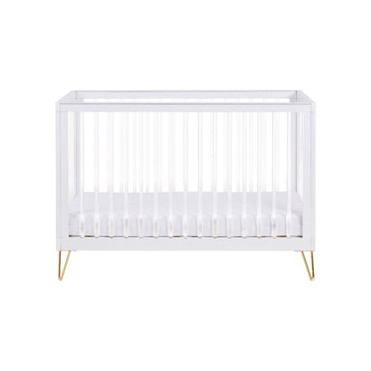 Babymore 2-in-1 Kimi Acrylic Cot Bed (0-4yrs) - Scandi-inspired - Adjustable Height