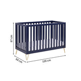 Babymore Kimi Cot Bed (0-4yrs) - Scandi-inspired Convertible Cot Bed