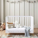 Babymore Kimi Cot Bed (0-4yrs) - Scandi-inspired Convertible Cot Bed