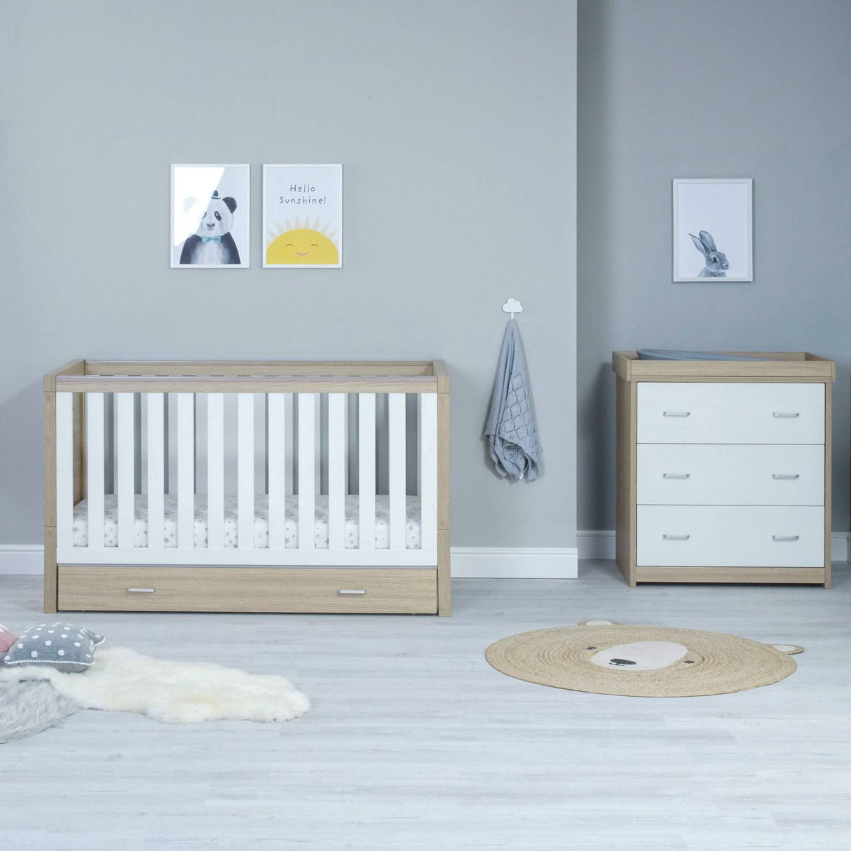 Babymore Luno 2-Piece Nursery Room Set