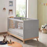 Babymore Mona Cot Bed - Adjustable Base - Teething Rail - 2-in-1 Conversion