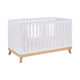 Babymore Mona Cot Bed - Adjustable Base - Teething Rail - 2-in-1 Conversion