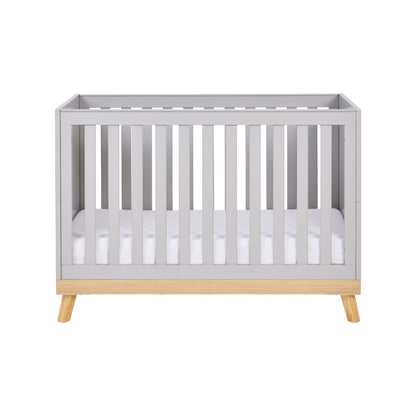 Babymore Mona Mini Cot Bed - Height Adjustable - Compact Size (0-4yrs)