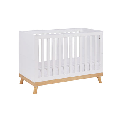 Babymore Mona Mini Cot Bed - Height Adjustable - Compact Size (0-4yrs)