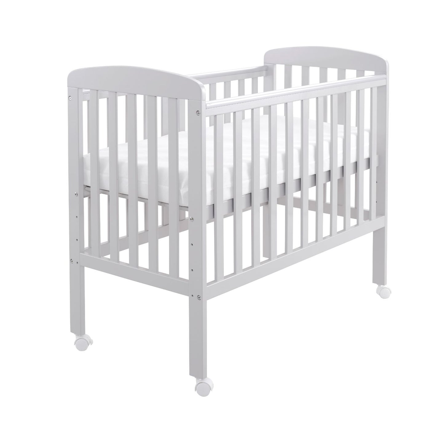 Babymore Space Saver Cot - Compact Size - Teething Rail (0-12months)