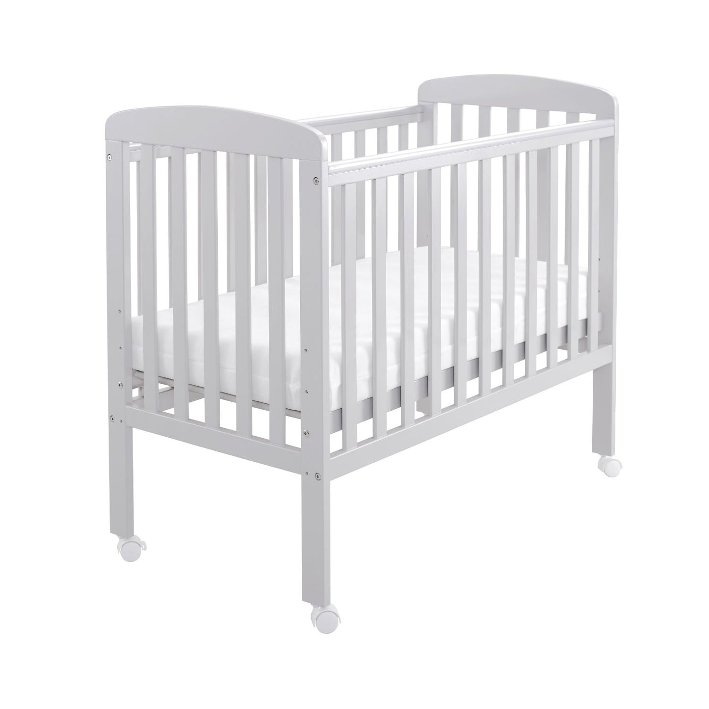 Babymore Space Saver Cot - Compact Size - Teething Rail (0-12months)