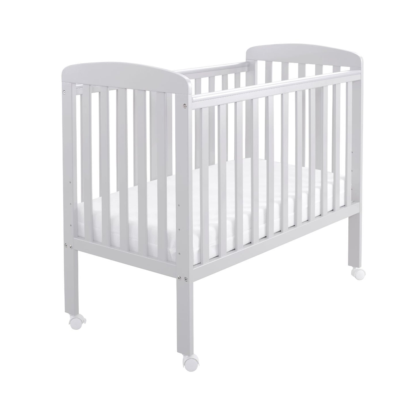 Babymore Space Saver Cot - Compact Size - Teething Rail (0-12months)