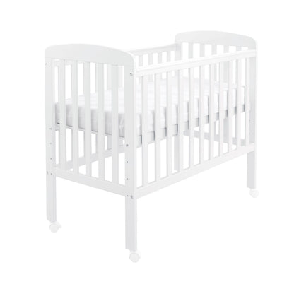 Babymore Space Saver Cot - Compact Size - Teething Rail (0-12months)