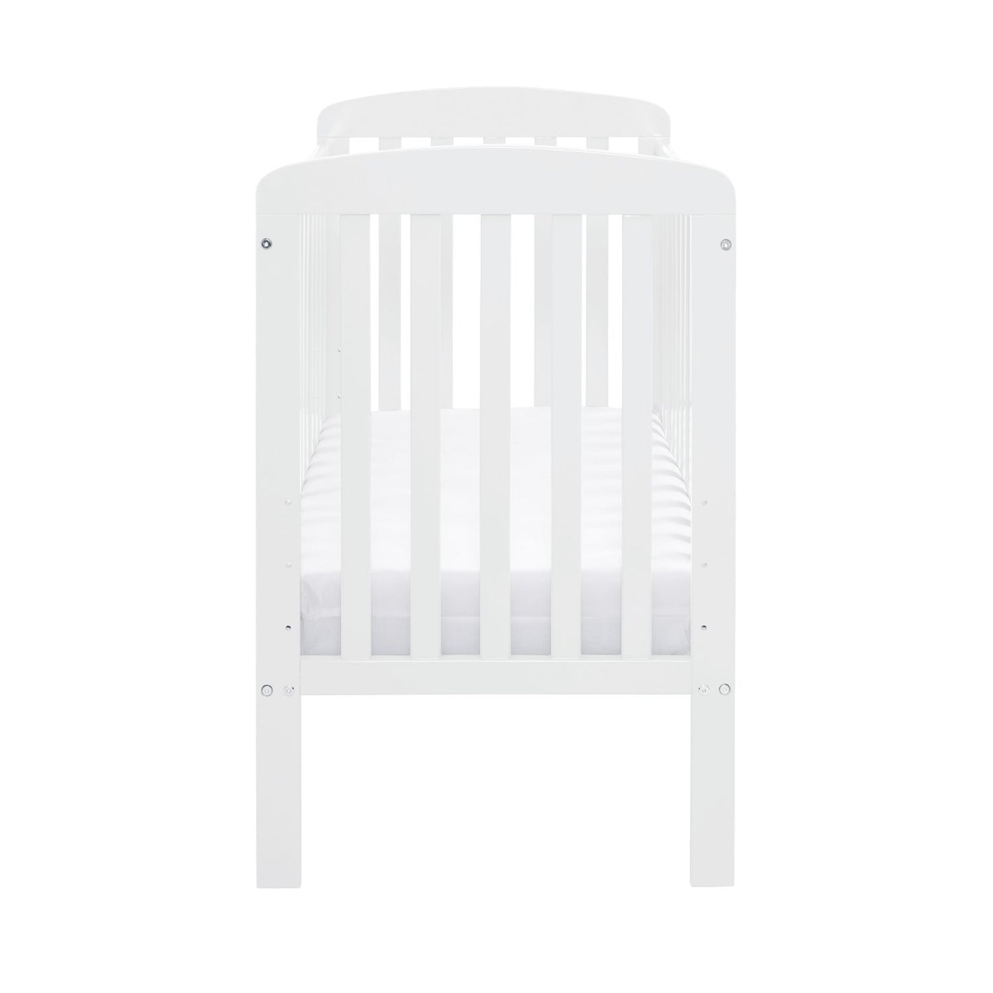 Babymore Space Saver Cot - Compact Size - Teething Rail (0-12months)