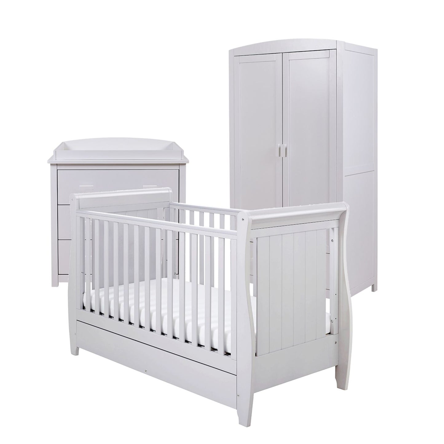 Babymore Stella Sleigh 3-Piece Nursery Room Set