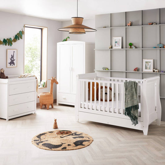 Babymore Stella Sleigh 3-Piece Nursery Room Set