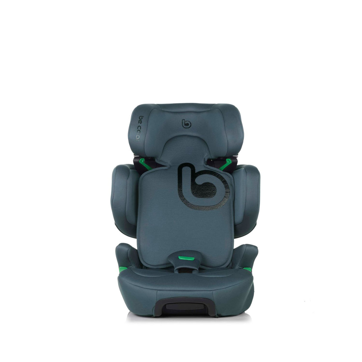 Front view of Be Cool Foldy i-Size Car Seat in Petrol colour