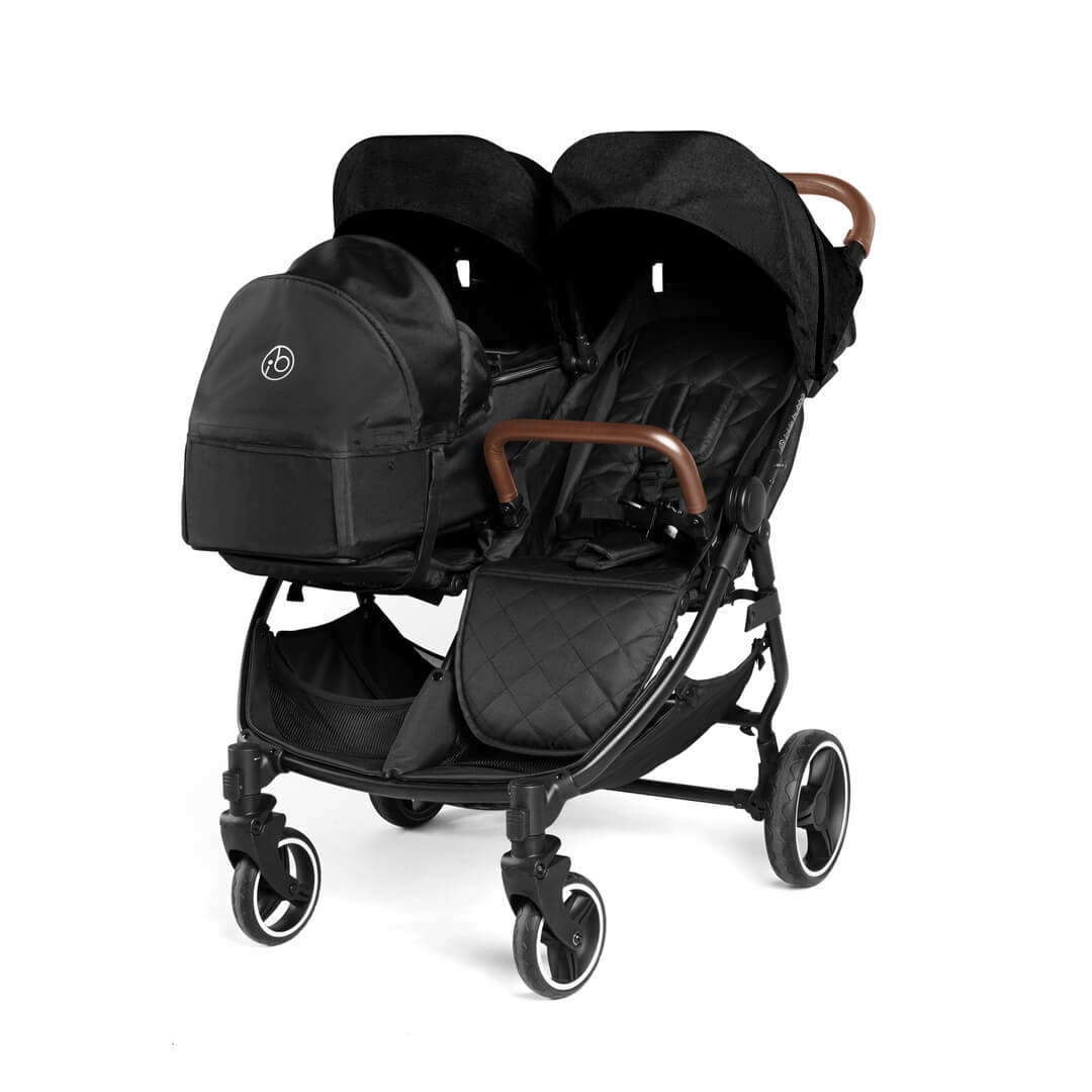 Ickle Bubba Venus PRIME Double (Twin & Sibling) Stroller in Black